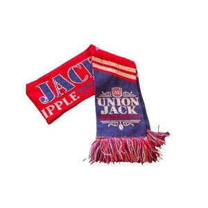Red White Blue Knit Scarf Muffler Union Jack Broad Ripple One SIze